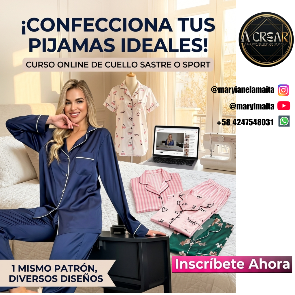 Curso Online de Confección de Pijama Cuello Sastre o Sport
