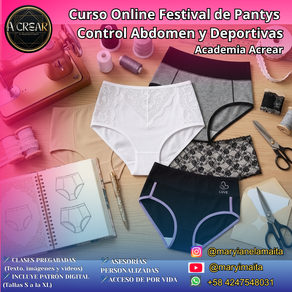 Curso Online Festival de Pantys — Control Abdomen y Deportivas | Academia Acrear